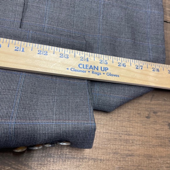 Oak Hall Mens 44R Blazer Jacket 100% Wool Plaid Lined Suit Coat Professional - Picture 12 of 12